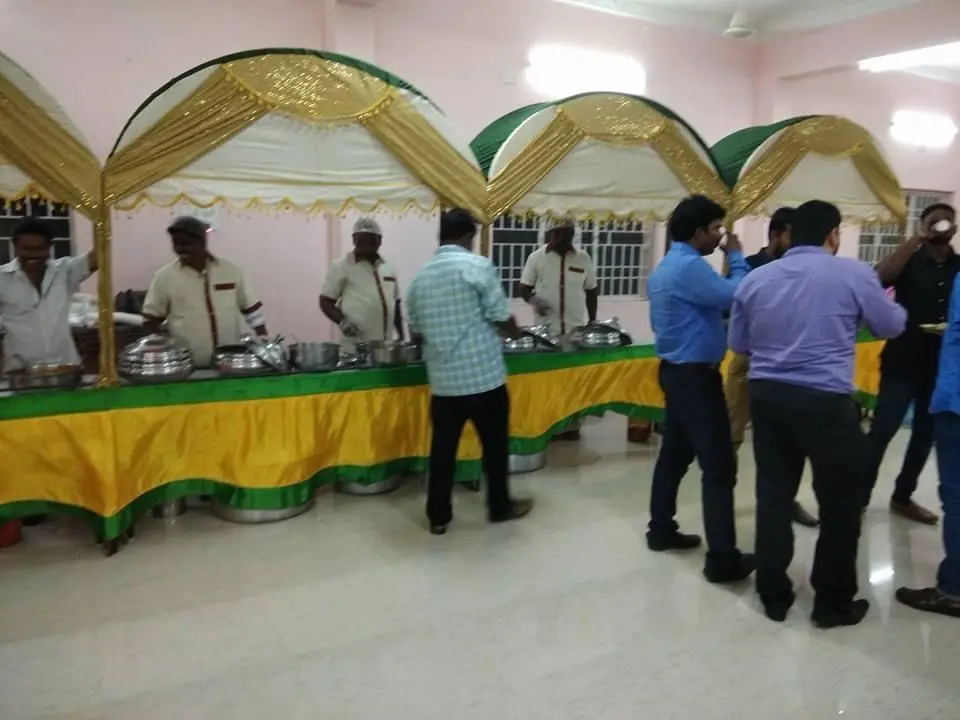 Wedding reception buffet counter